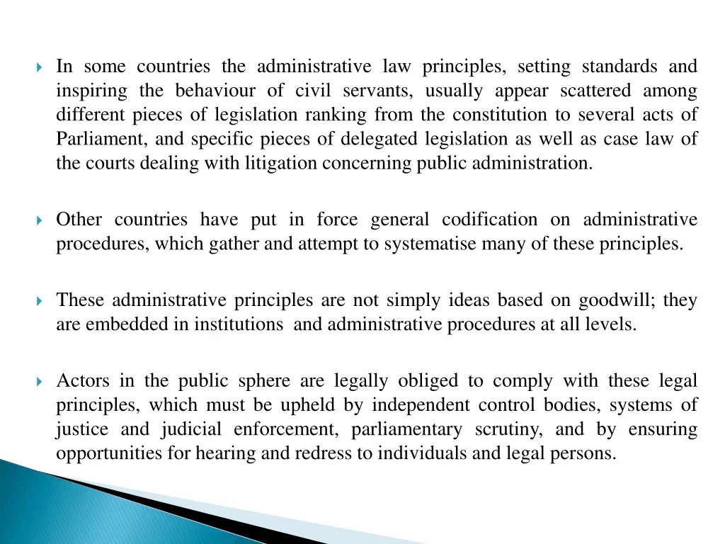 in some countries the administrative