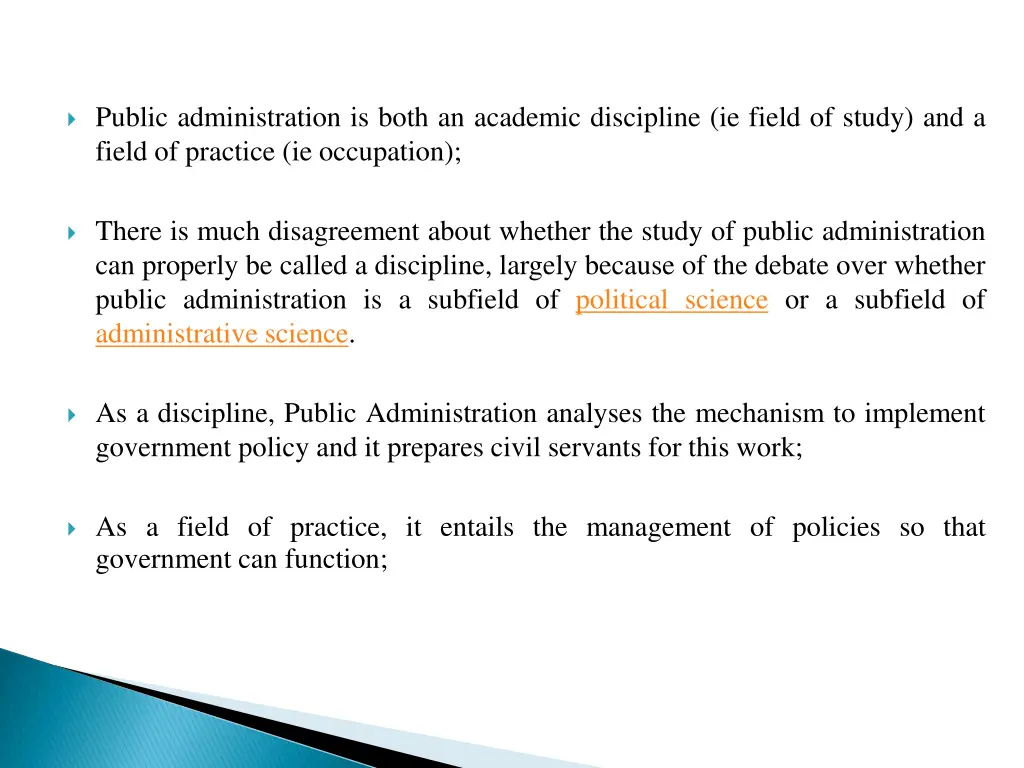 public administration is both an academic