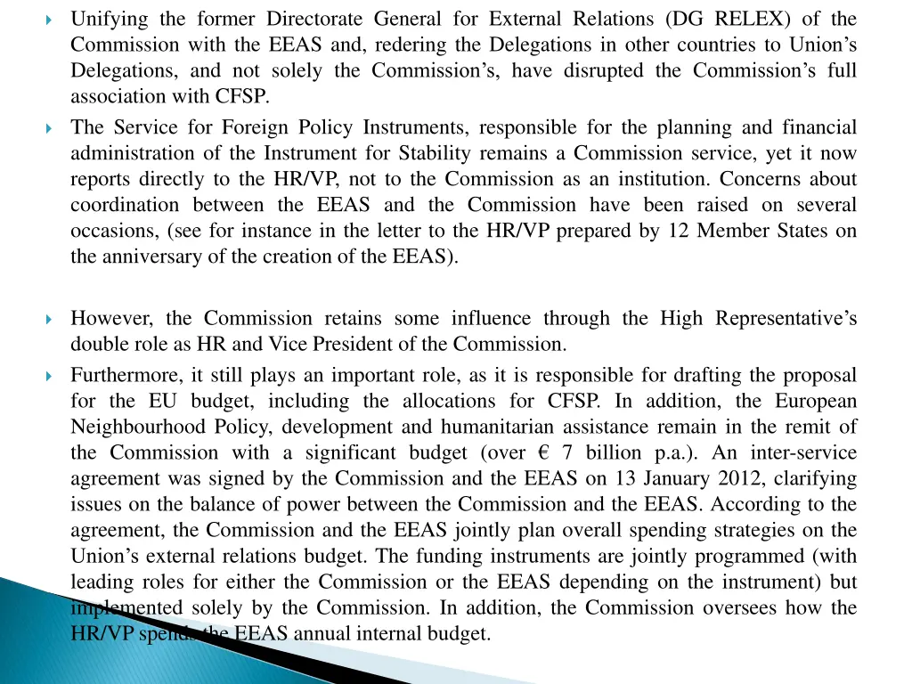 unifying the former directorate general