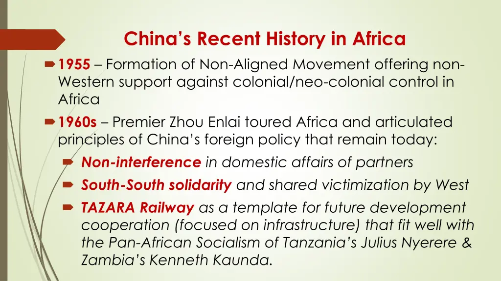 china s recent history in africa 1955 formation