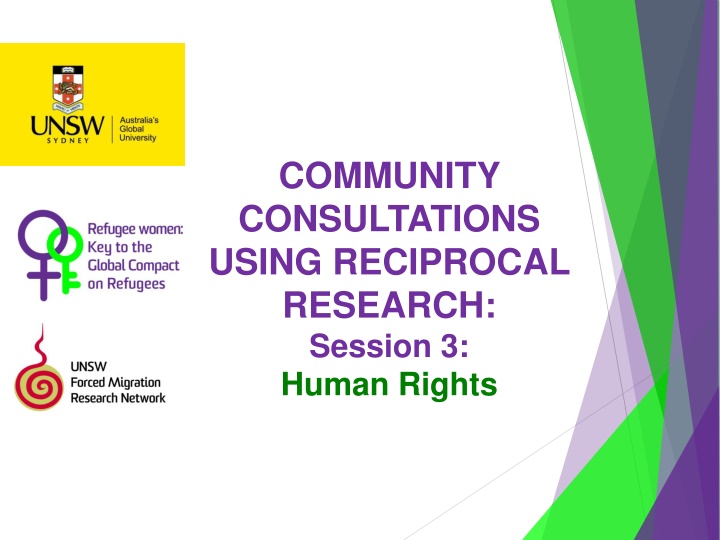 community consultations using reciprocal research