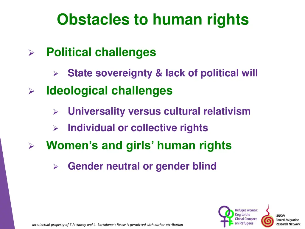 obstacles to human rights