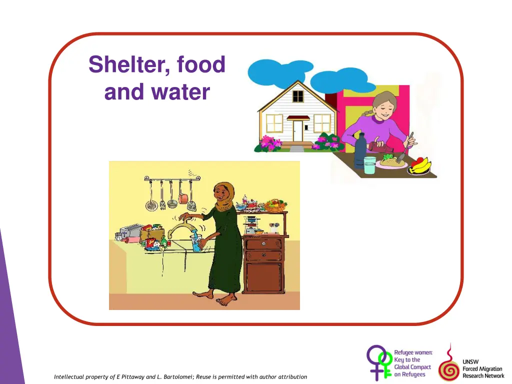 shelter food and water