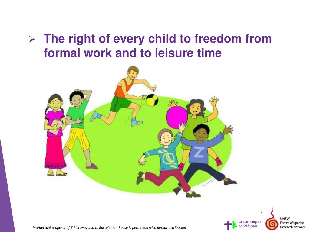 the right of every child to freedom from formal
