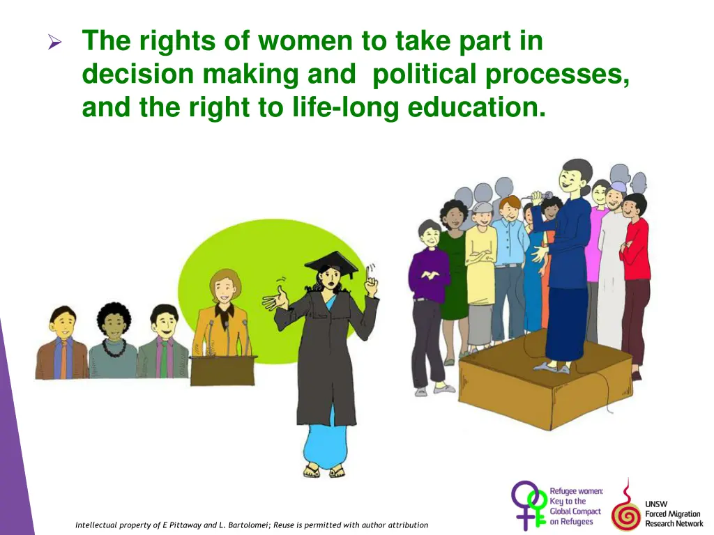 the rights of women to take part in decision