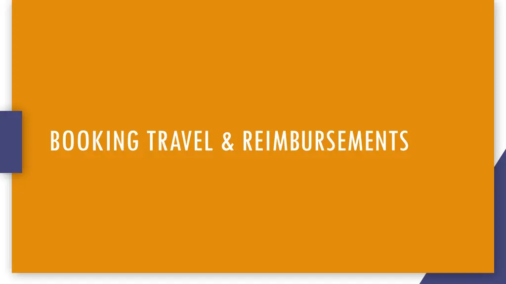 booking travel reimbursements