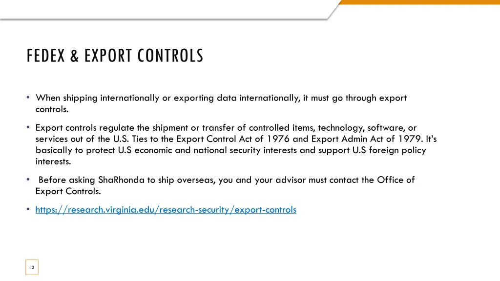 fedex export controls