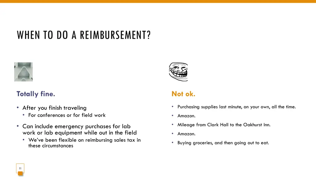 when to do a reimbursement