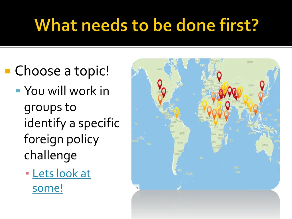 choose a topic you will work in groups