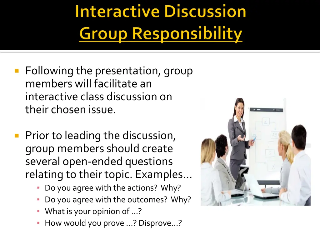 following the presentation group members will