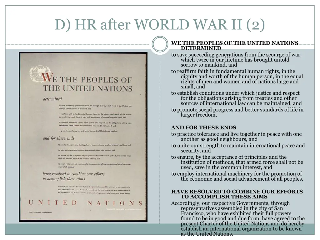 d hr after world war ii 2
