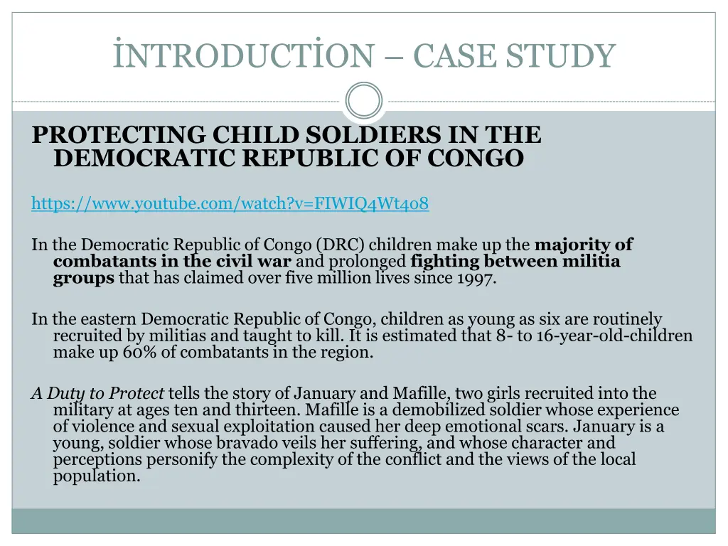 ntroduct on case study