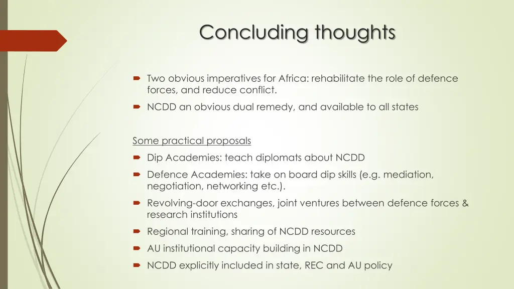 concluding thoughts
