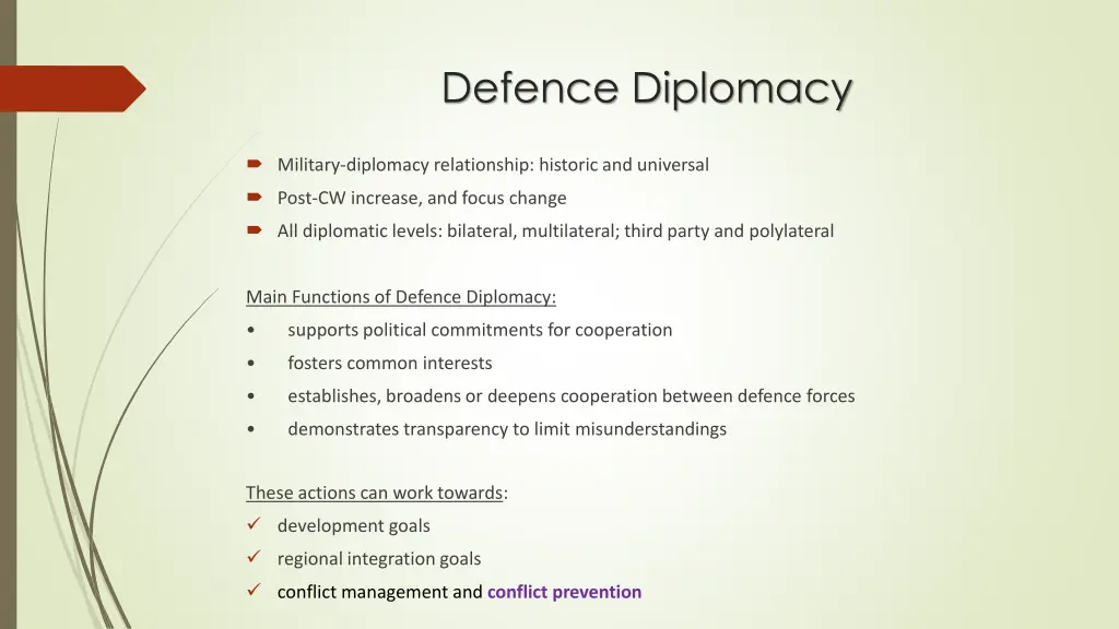 defence diplomacy