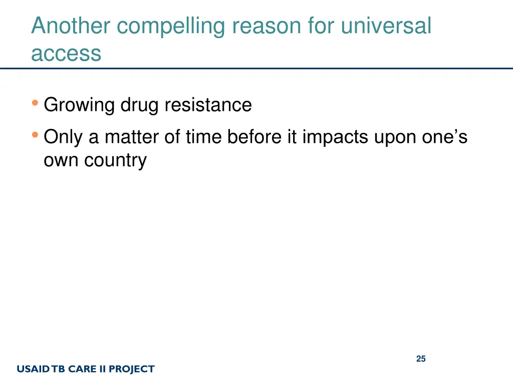 another compelling reason for universal access