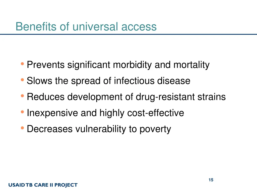 benefits of universal access
