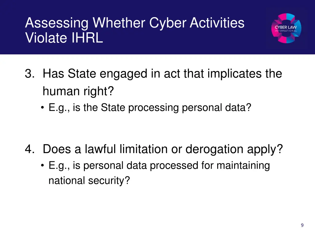 assessing whether cyber activities violate ihrl 1