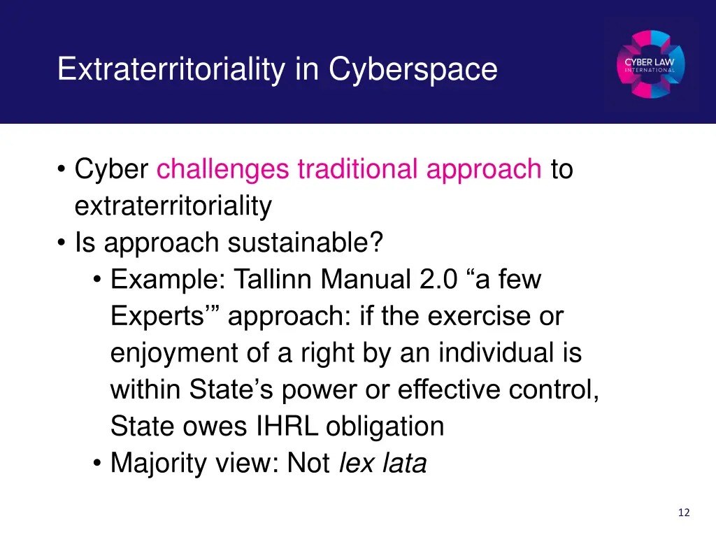 extraterritoriality in cyberspace