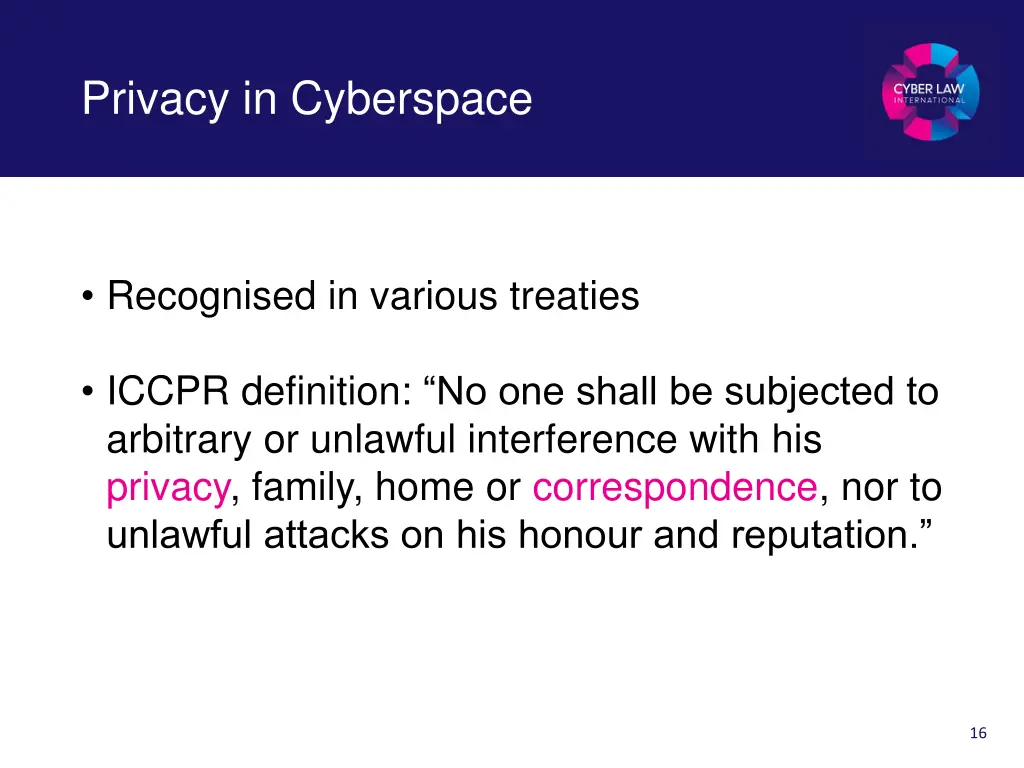 privacy in cyberspace