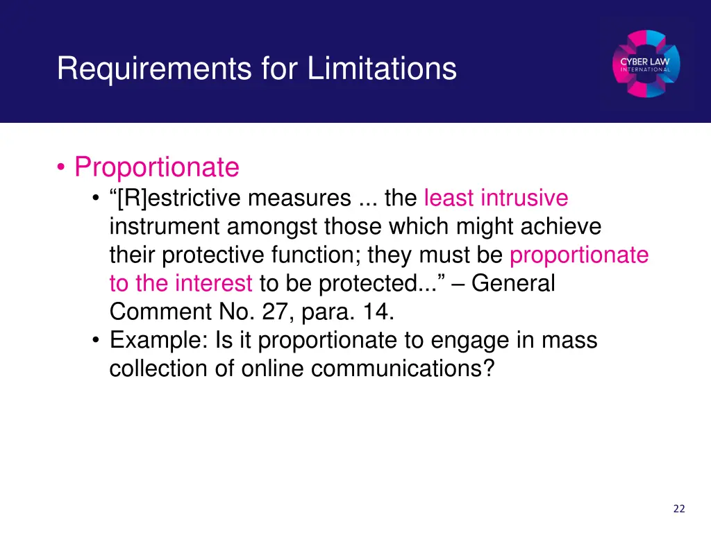 requirements for limitations 1