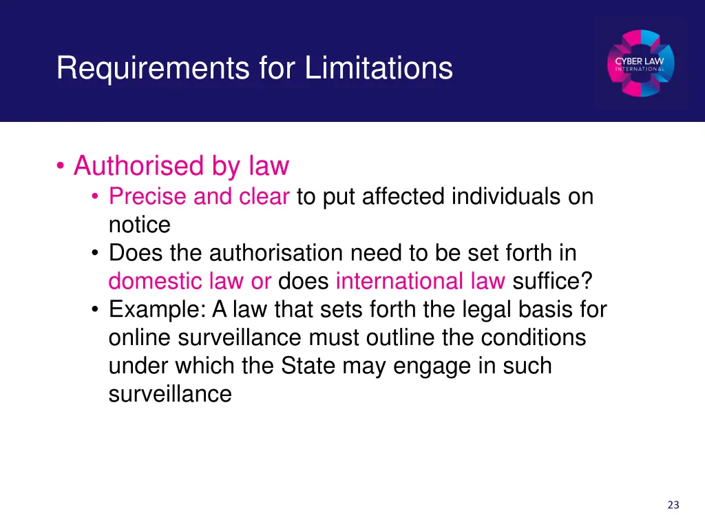 requirements for limitations 2