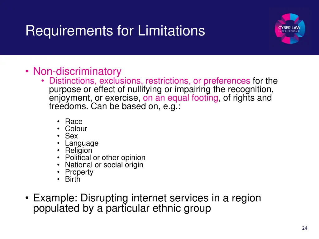 requirements for limitations 3