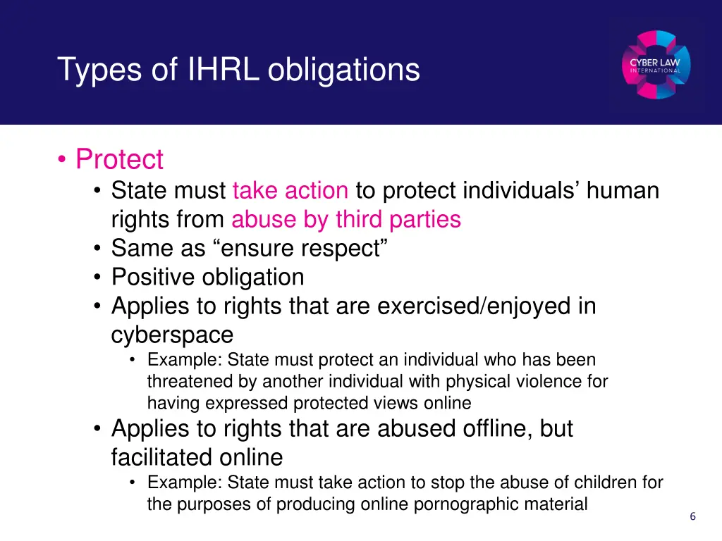 types of ihrl obligations 1