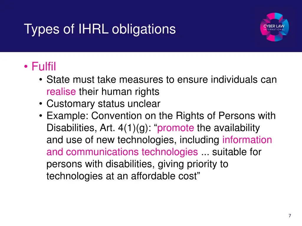 types of ihrl obligations 2