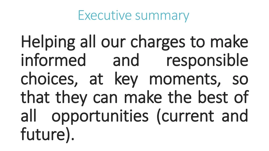 executive summary