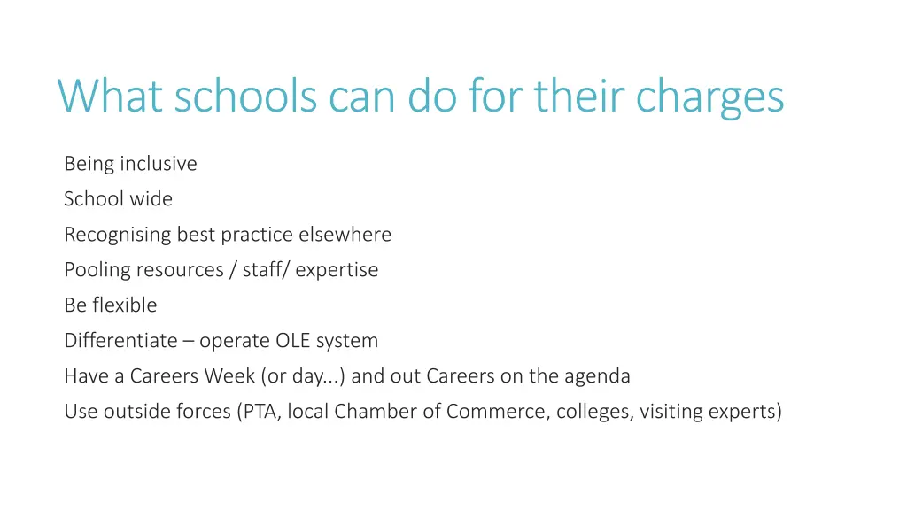 what schools can do for their charges