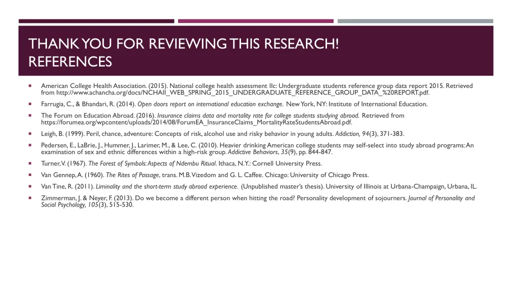 thank you for reviewing this research references