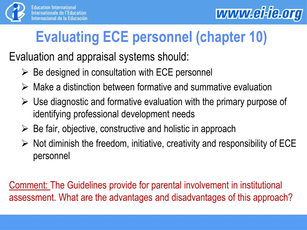 evaluating ece personnel chapter 10 evaluation