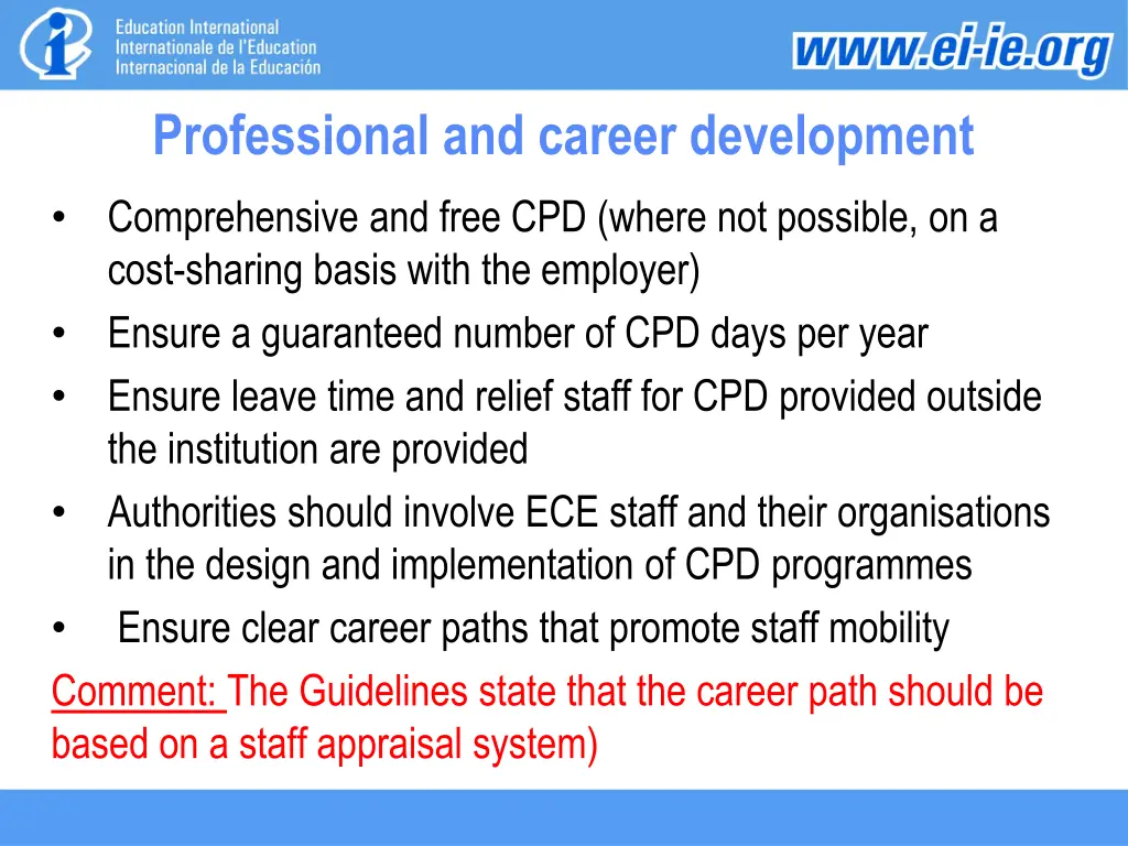 professional and career development
