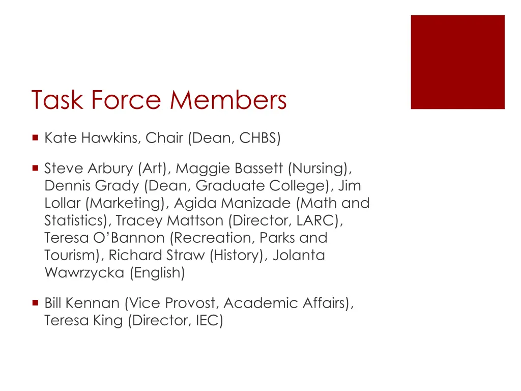 task force members