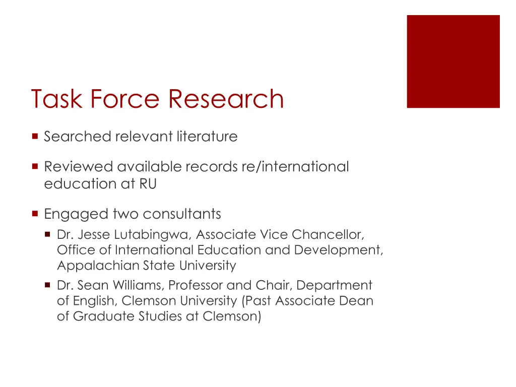 task force research