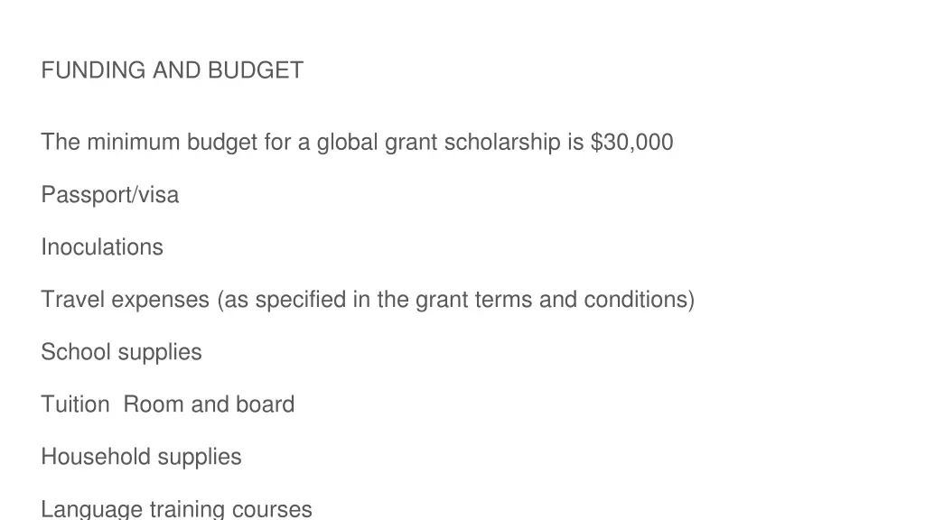 funding and budget
