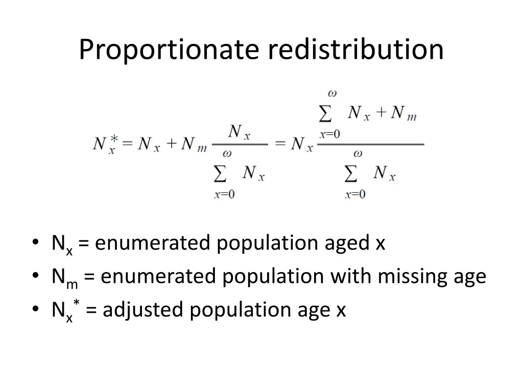proportionate redistribution