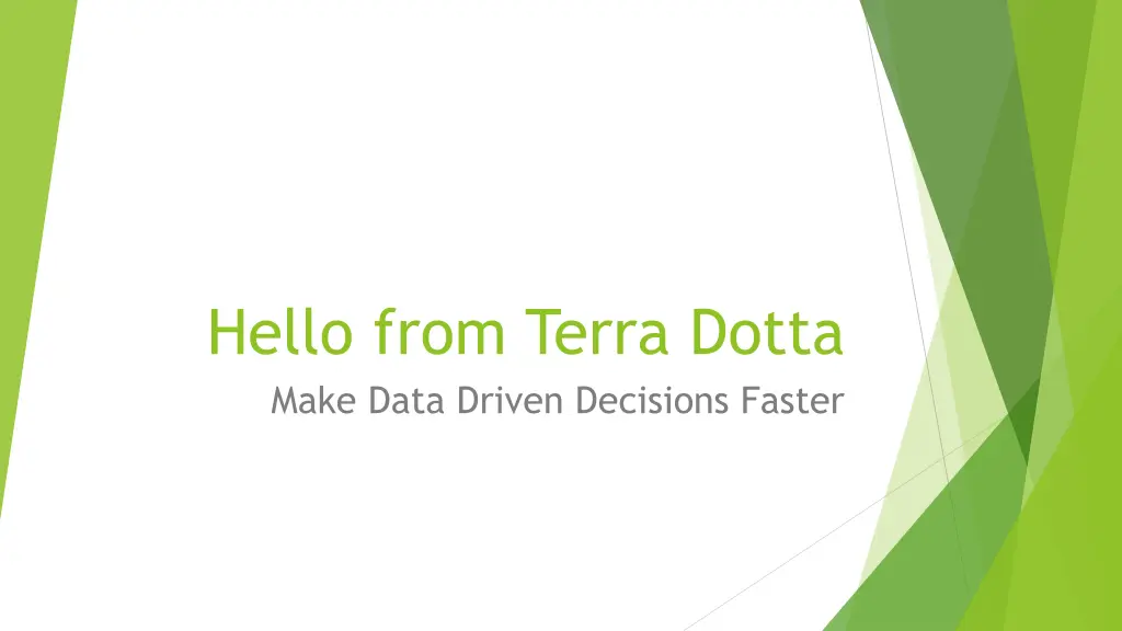 hello from terra dotta make data driven decisions