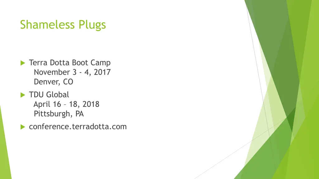 shameless plugs