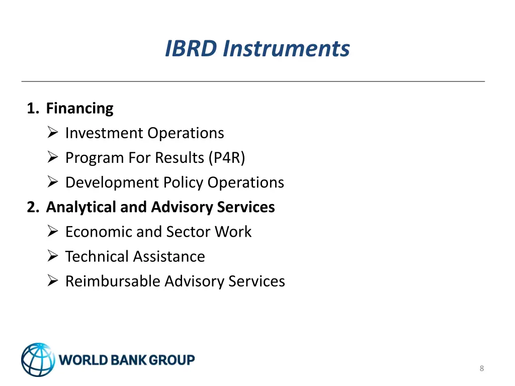 ibrd instruments