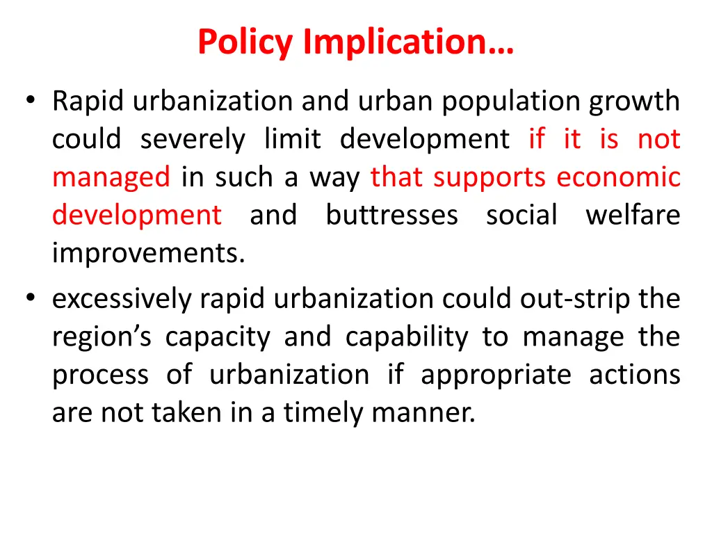 policy implication