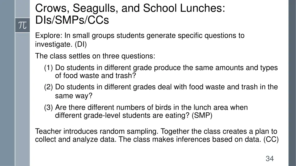 crows seagulls and school lunches dis smps ccs