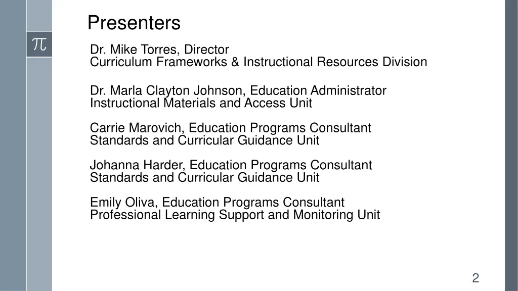 presenters