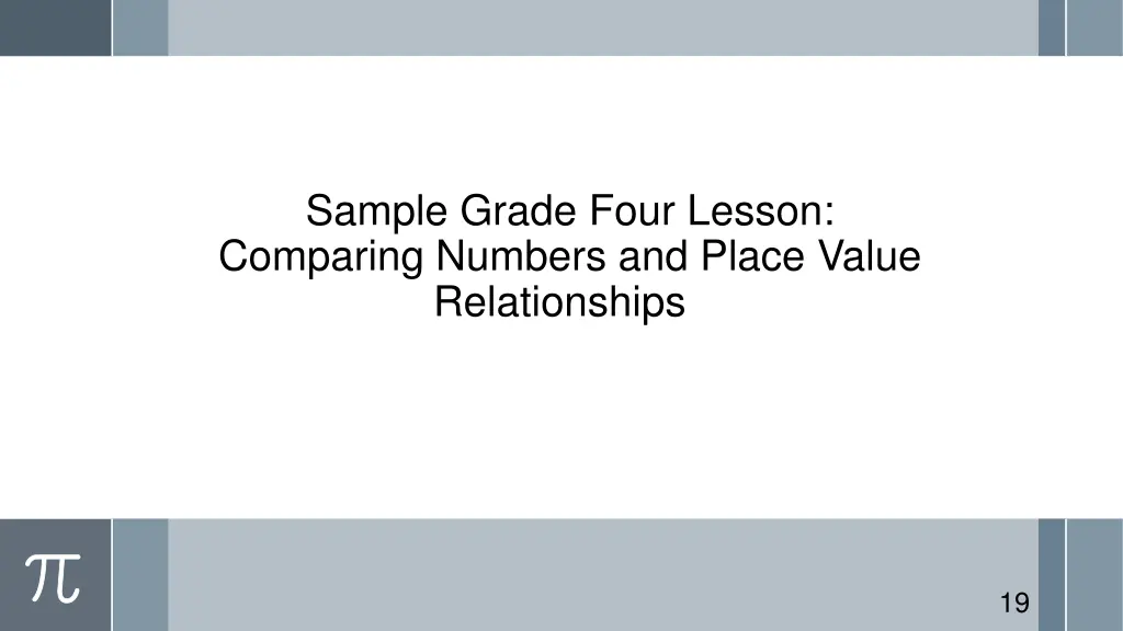 sample grade four lesson comparing numbers