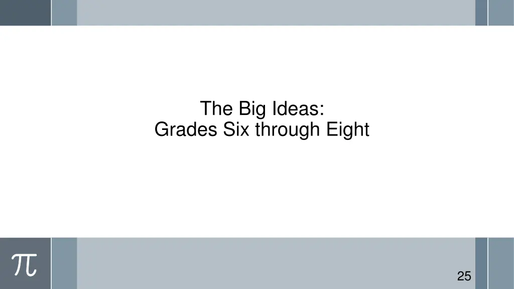 the big ideas grades six through eight