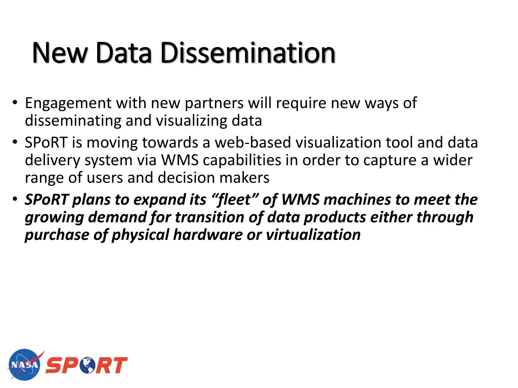 new data dissemination new data dissemination