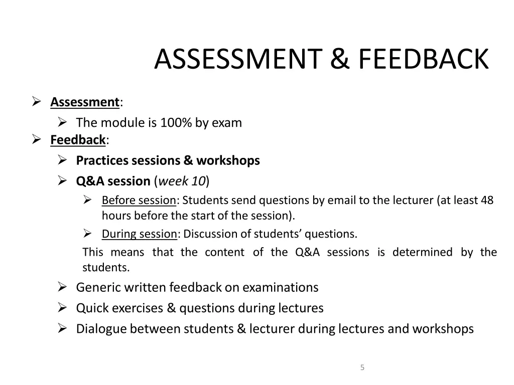 assessment feedback