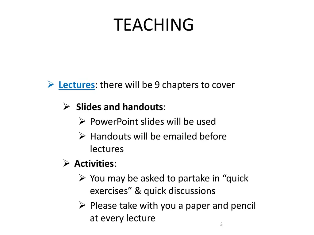 teaching