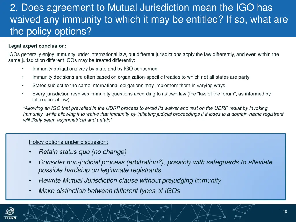 2 does agreement to mutual jurisdiction mean