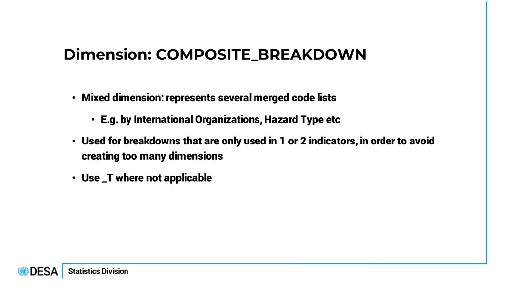 dimension composite breakdown